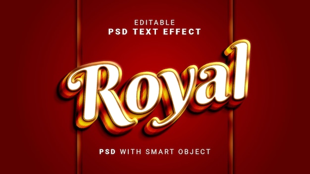 3d royal gold text effect