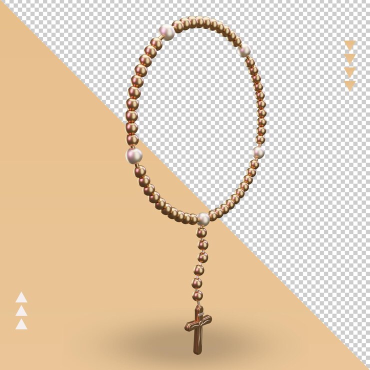 3d różaniec wielkanocny ikona renderujący lewy widok