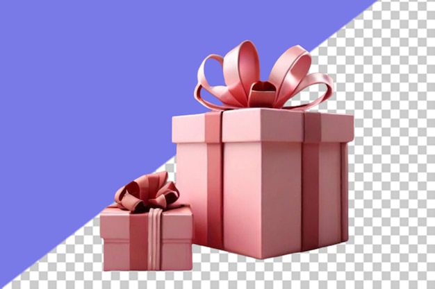 3d roze geschenkdoos geïsoleerd op witte achtergrond