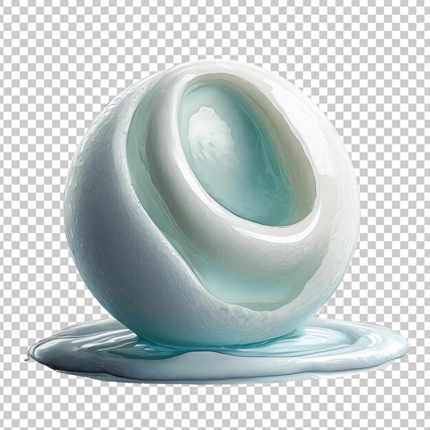 3d rubber ball in soap shape