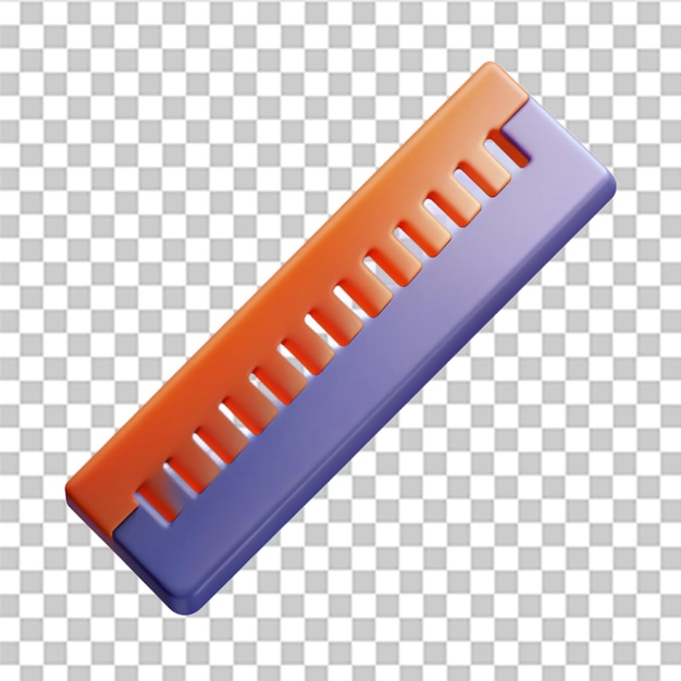 3d ruler icon isolated on white background simple office supplies rule measure length scale can be used for many purposes trendy and modern vector in 3d style