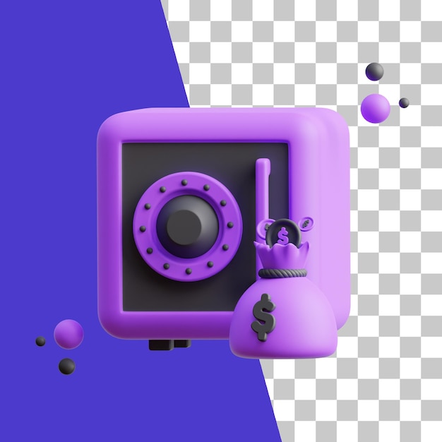 3d safe box icon