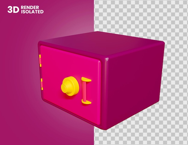 PSD 3d safety box icon isolated