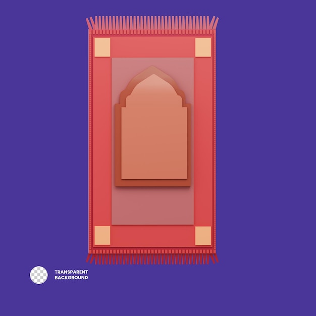 3d sajadah isolated with transparent background