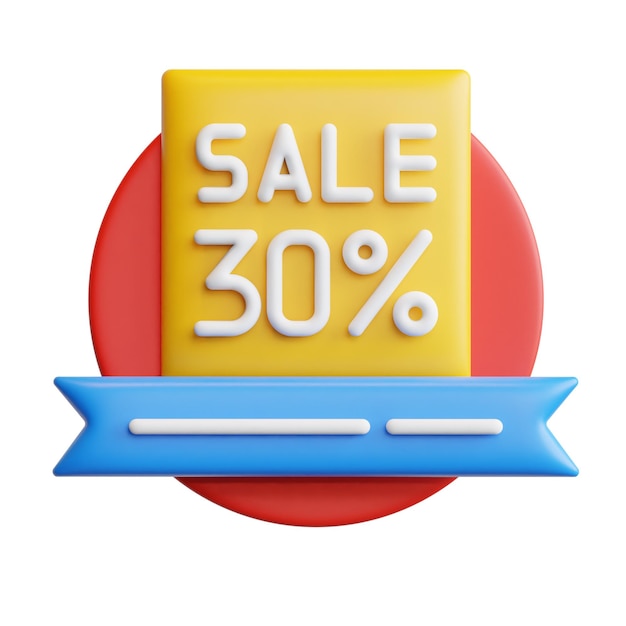 PSD 3d sale badge offer and discount concept high quality illustration and icon