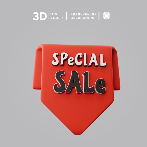 PSD 3d sale banner sticker shopping clipart