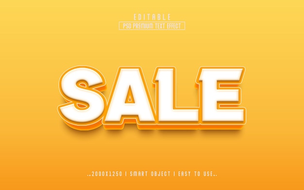 3d Sale psd efekt tekstowy styl edytowalny