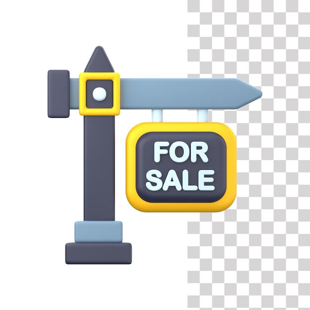 Illustrazione del segno di vendita 3d