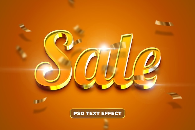 3d sale text effect