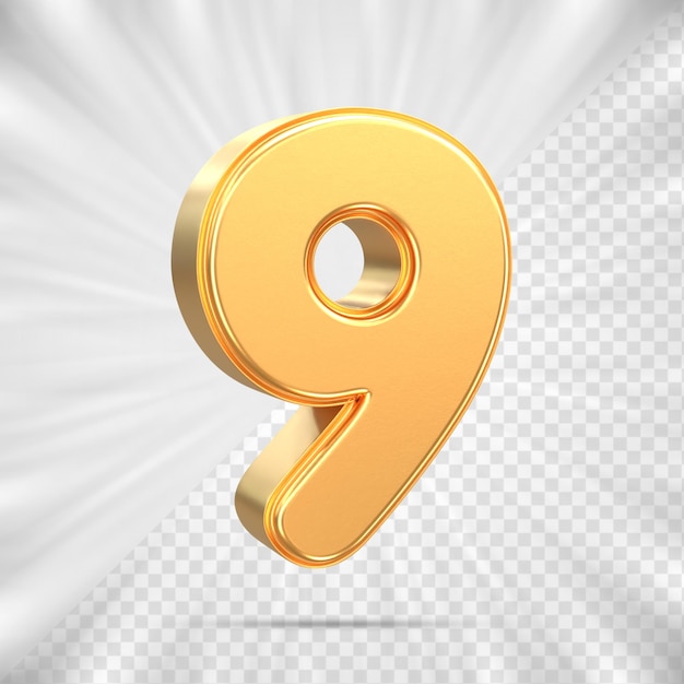 3d sales discount nummer 9 percentage prijs tag voor discount sale promotie concept door 3d render