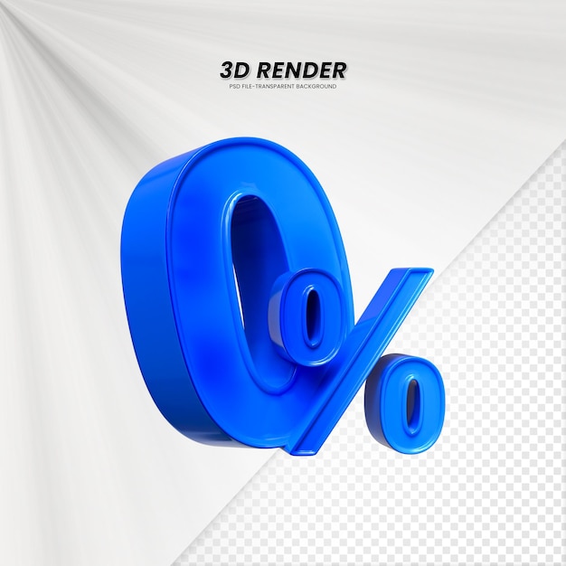 3d vendita sconto prezzo tag 3d rendering per la composizione 0 per cento concetto di numero