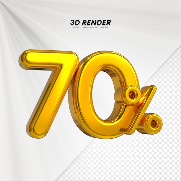 3d sales discount price tag 3d rendering for composition 70 percent