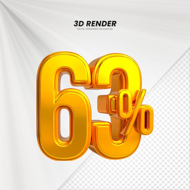 PSD 3d デスカウント コンポジション コンセプト 63%