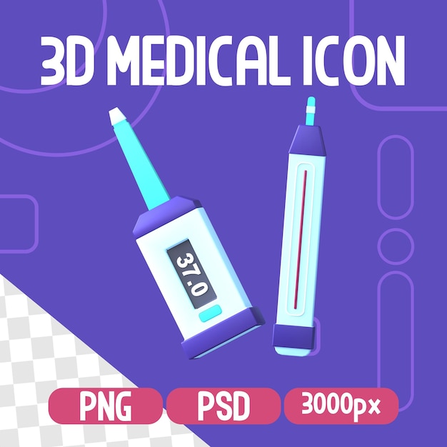 PSD 3d samodzielna medyczna ikona render ilustracja