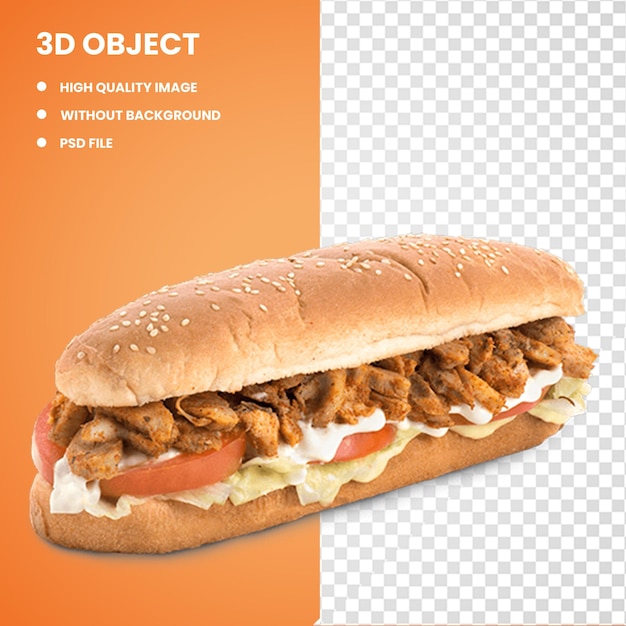 3d サンドイッチイラスト