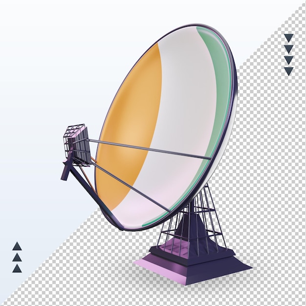 3d satellite cote divoire flag rendering right view
