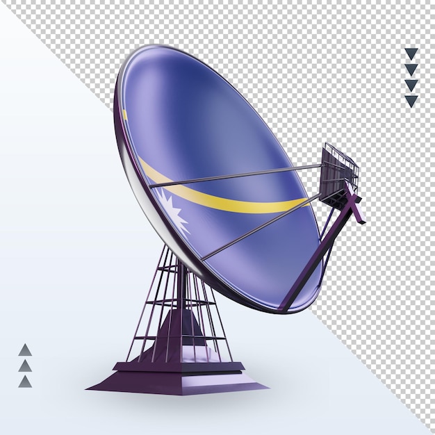 PSD 3d визуализация спутникового флага науру слева