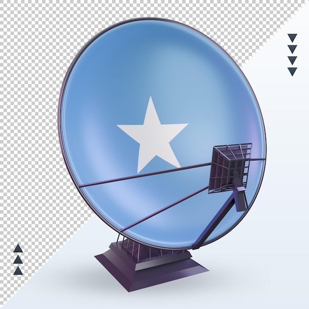 3d satellite somalia flag rendering front view