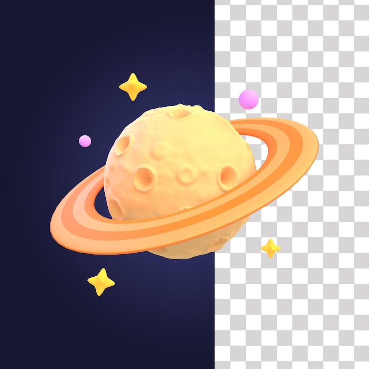 PSD 3d saturn illustration