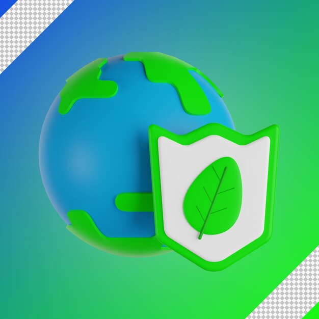 PSD 3d save earth