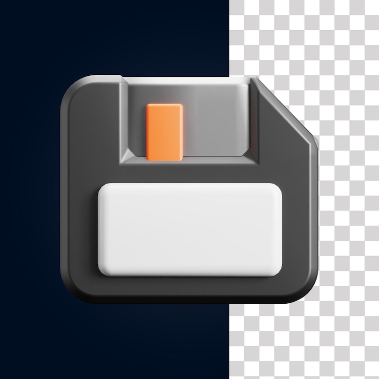 PSD 3d save illustration