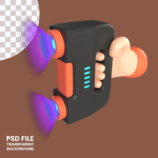 PSD Значок 3d-сканера 3d-иллюстрации