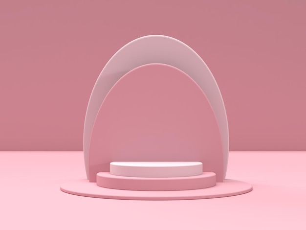 PSD 3d scene geometric shape podium display