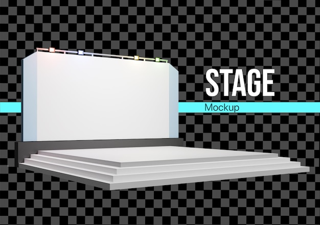 3D-scene med lys og baggrunds-mockup