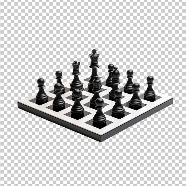 PSD 3d schaakbord op witte achtergrond