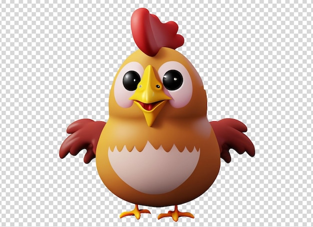 3D schattig kip clipart