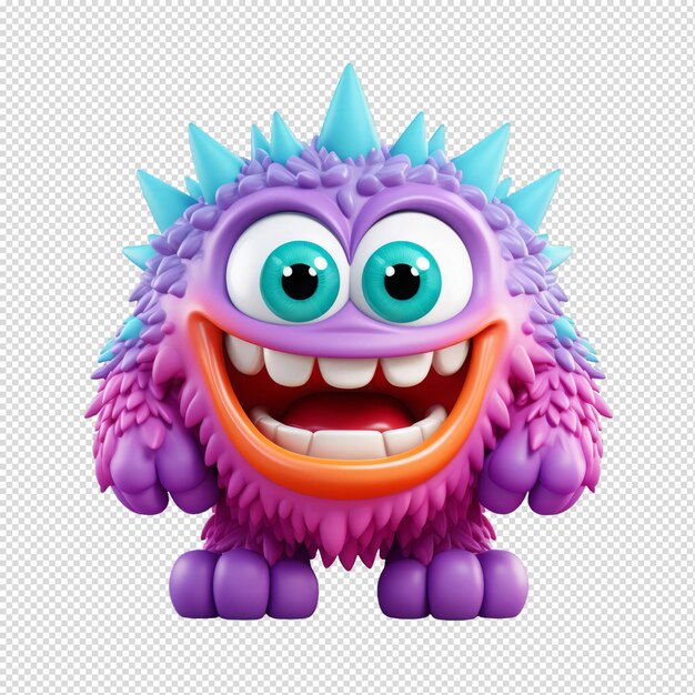 PSD 3d schattig monster personage mascotte