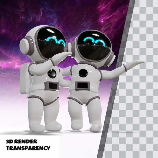 3d schattige astronaut