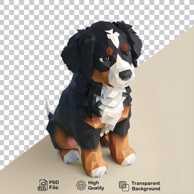 PSD 3d schattige puppy illustratie cartoon stijl geïsoleerd op transparante achtergrond