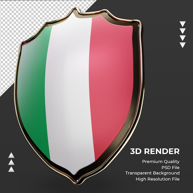 3D-schild Italië vlag weergave juiste weergave