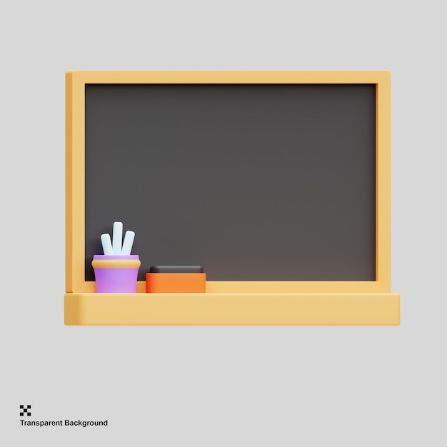 3d schoolbord icoon