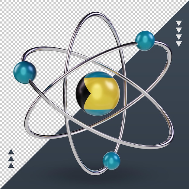 3d science day Bahamas flag rendering front view