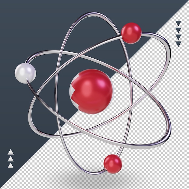 3d science day Bahrain flag rendering right view