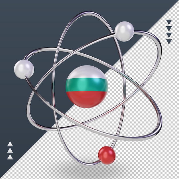 3d science day Bulgaria flag rendering right view