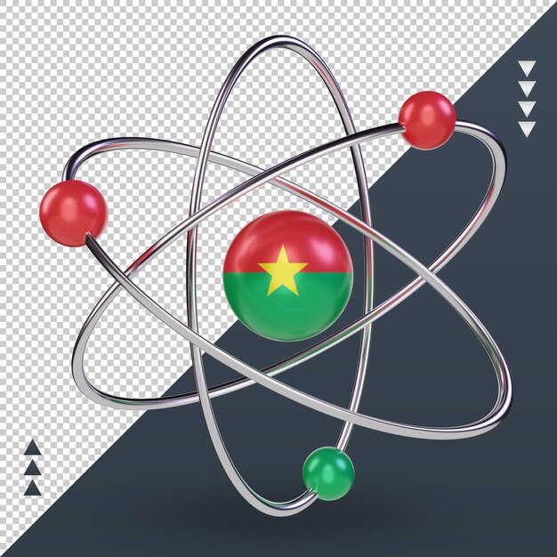 3d science day burkina faso flag rendering front view