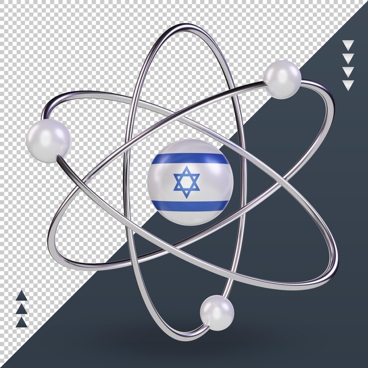 3d science day Israel flag rendering front view