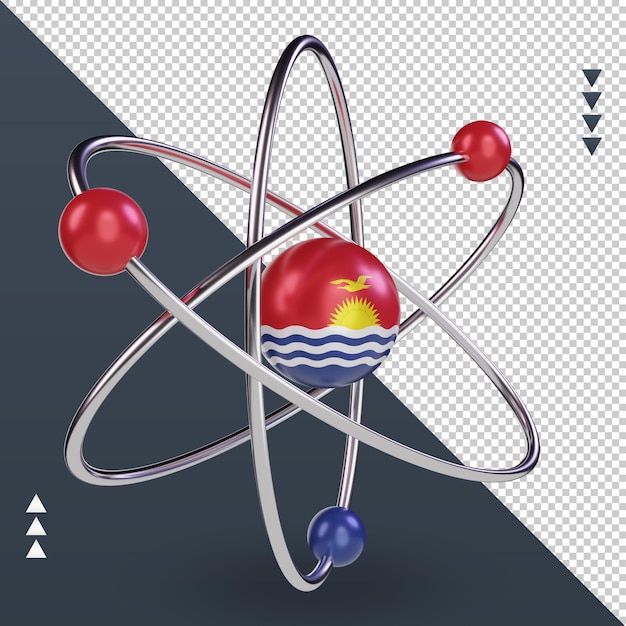 3d 과학의 날 키리바시 플래그 렌더링 왼쪽 보기