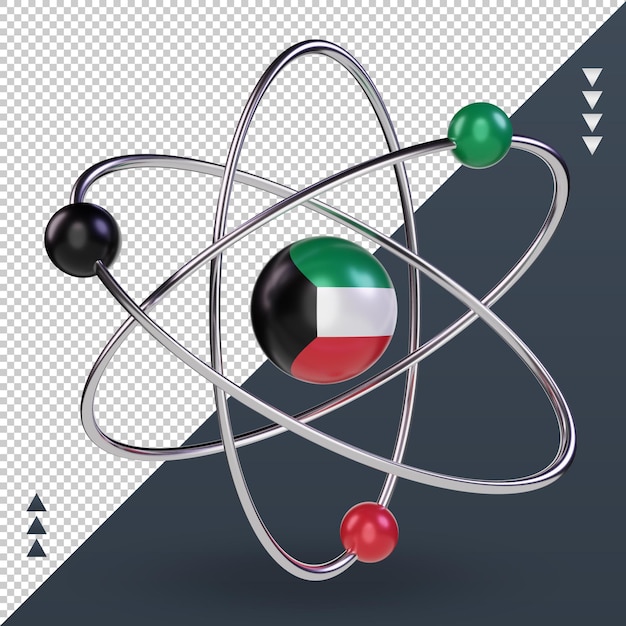 3d science day kuwait flag rendering vista frontale