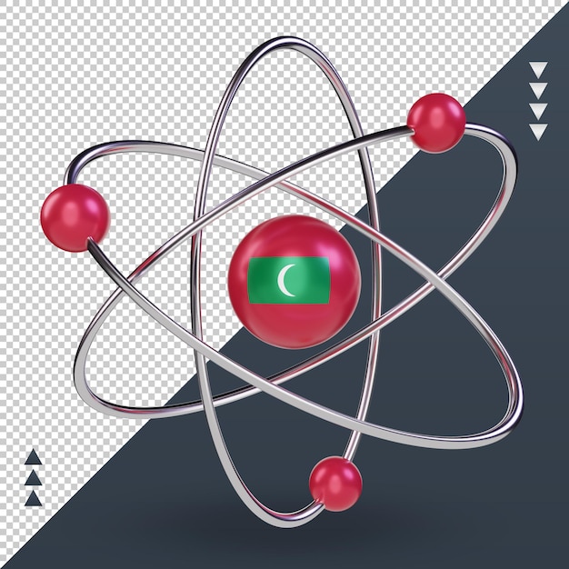 3d science day maldives flag rendering front view