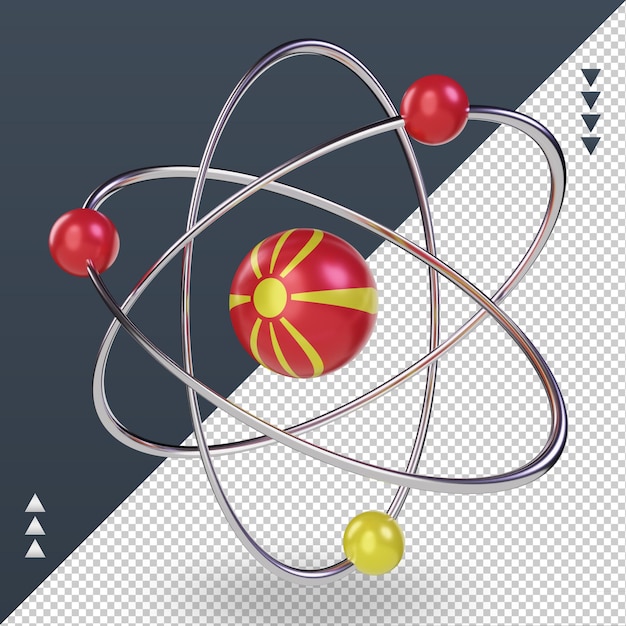 PSD 3d science day north macedonia flag rendering right view