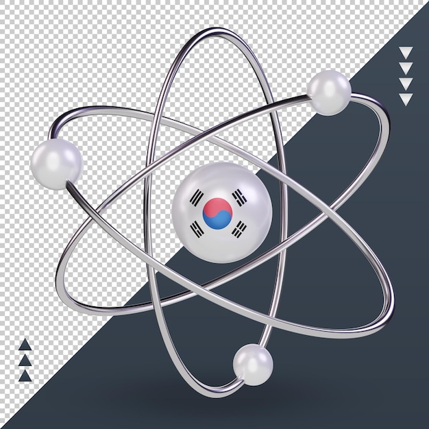 3dサイエンスデー韓国国旗レンダリング正面図