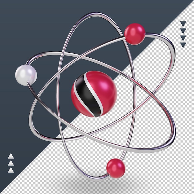 3d science day Trinidad and Tobago flag rendering right view