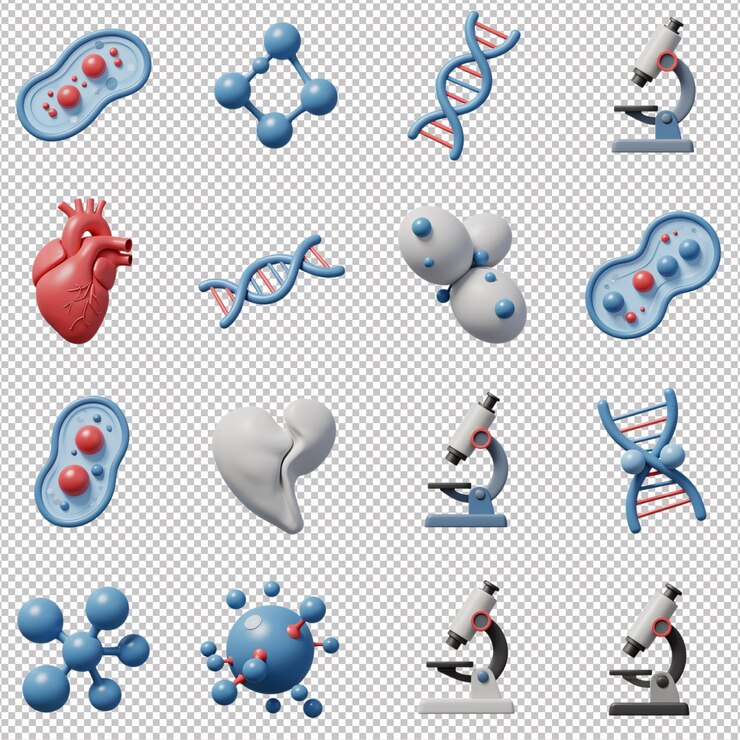 PSD научные иконы 3d