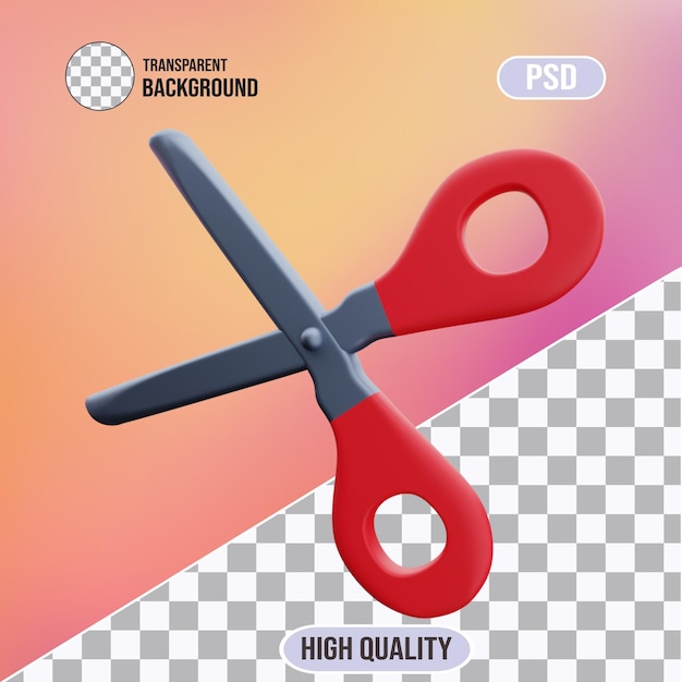 PSD 3d scissors