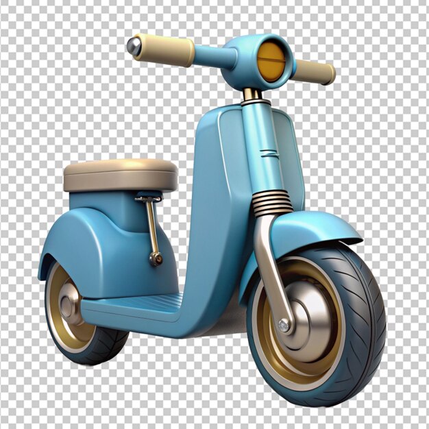 PSD 3d scooter isolate transparent background