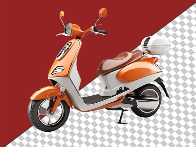 3d of scooter motorbike on transparent background